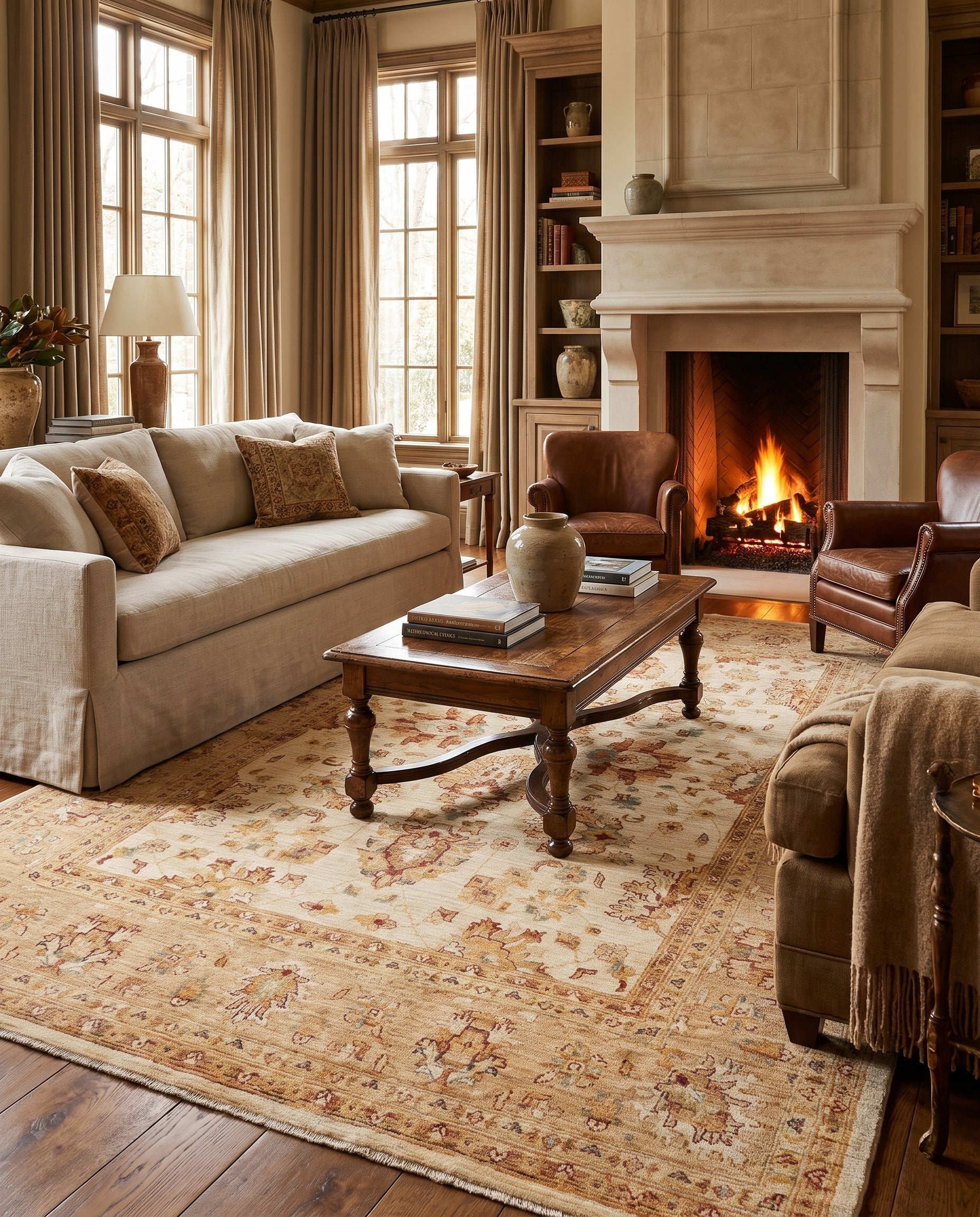 6' 8 x 9' 5 Hand Knotted Ziegler Rug