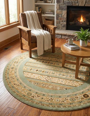 6' x 6' Kashkuli Gabbeh Round Rug