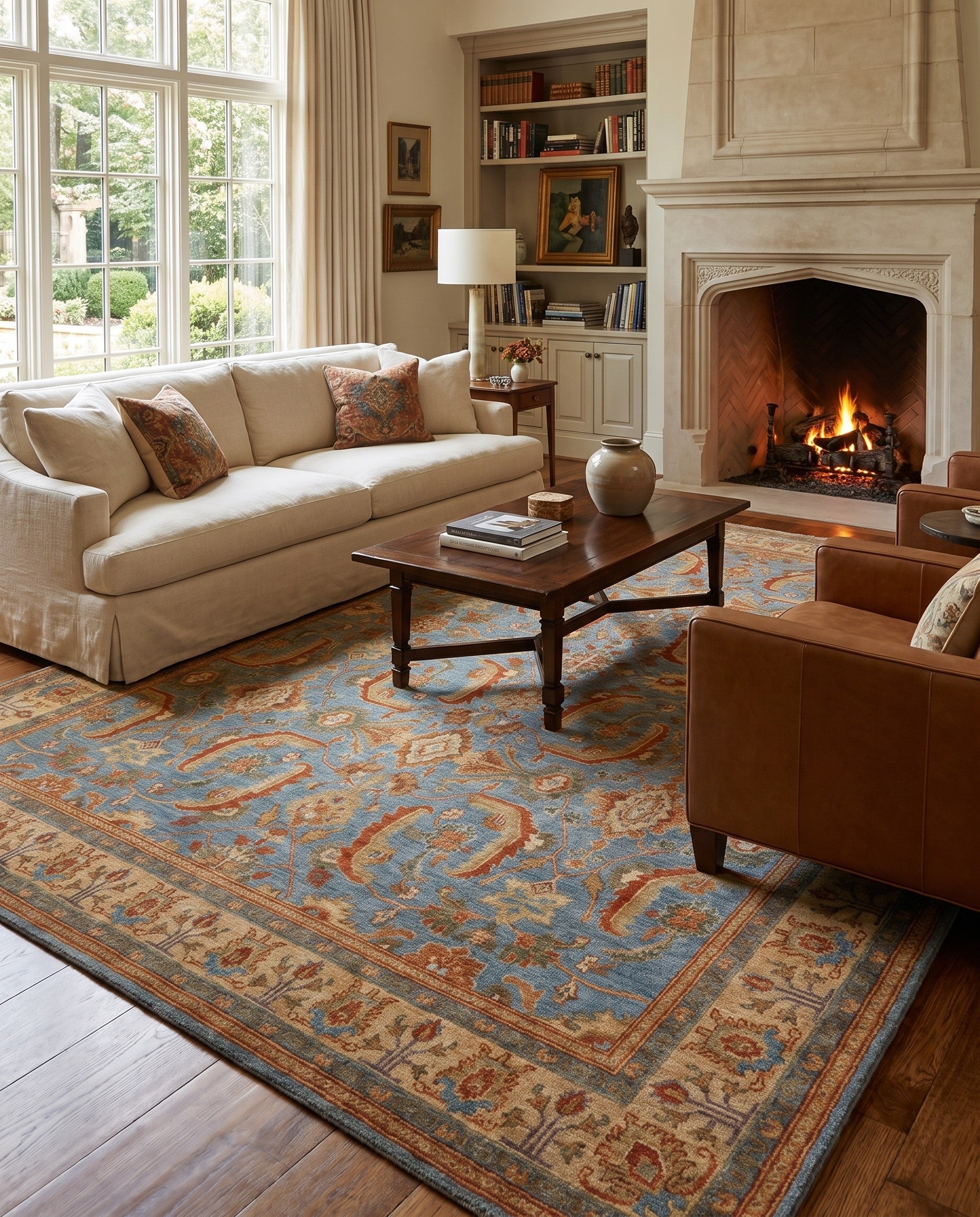 8' 1 x 10' 2 Hand Knotted Ziegler Rug