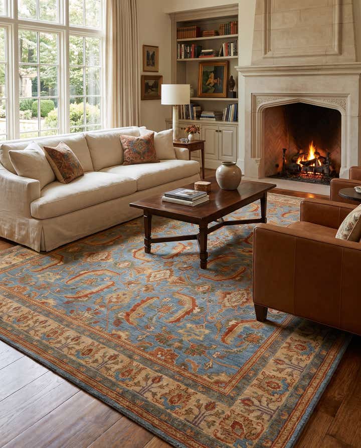 8' 1 x 10' 2 Hand Knotted Ziegler Rug