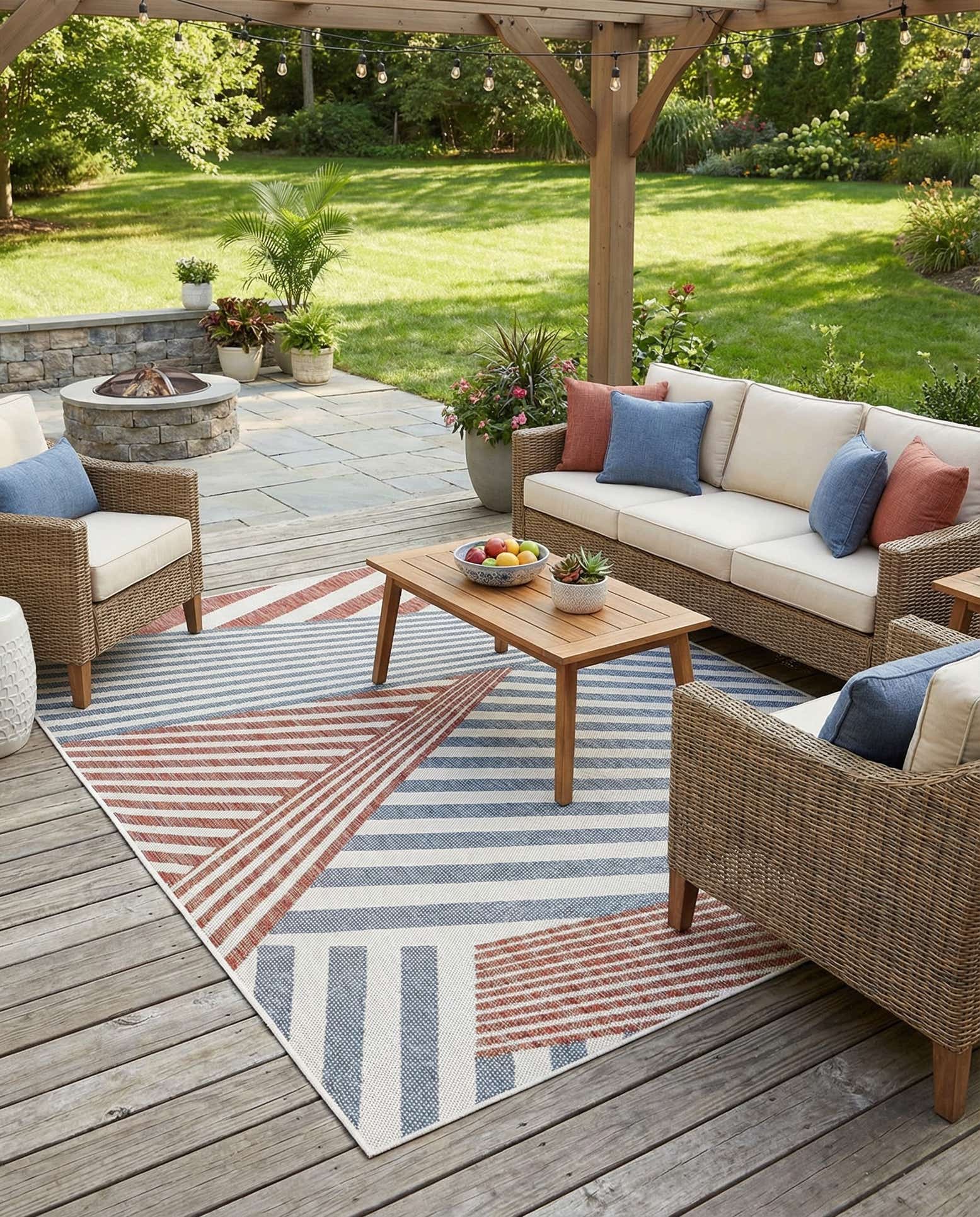 5' 3 x 8' Easy-Clean Jill Zarin Indoor / Outdoor Rug