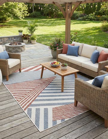 5' 3 x 8' Easy-Clean Jill Zarin Indoor / Outdoor Rug