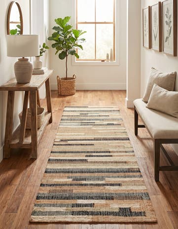 2' 7 x 10' Hand Woven Kala Handwoven Jute Runner Rug