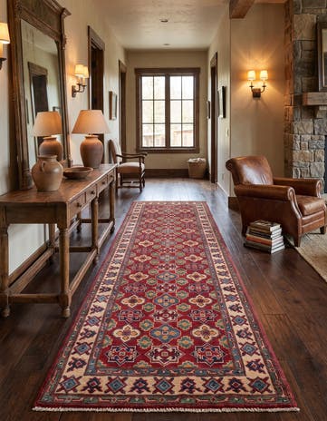 2' 8 x 9' 10 Hand Knotted Kazak Runner Rug