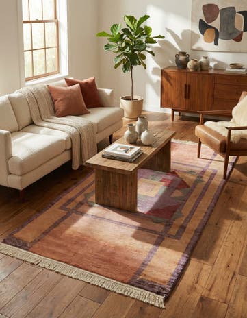 3' 5 x 6' 7 Hand Knotted Gabbeh Oriental Wool Rug