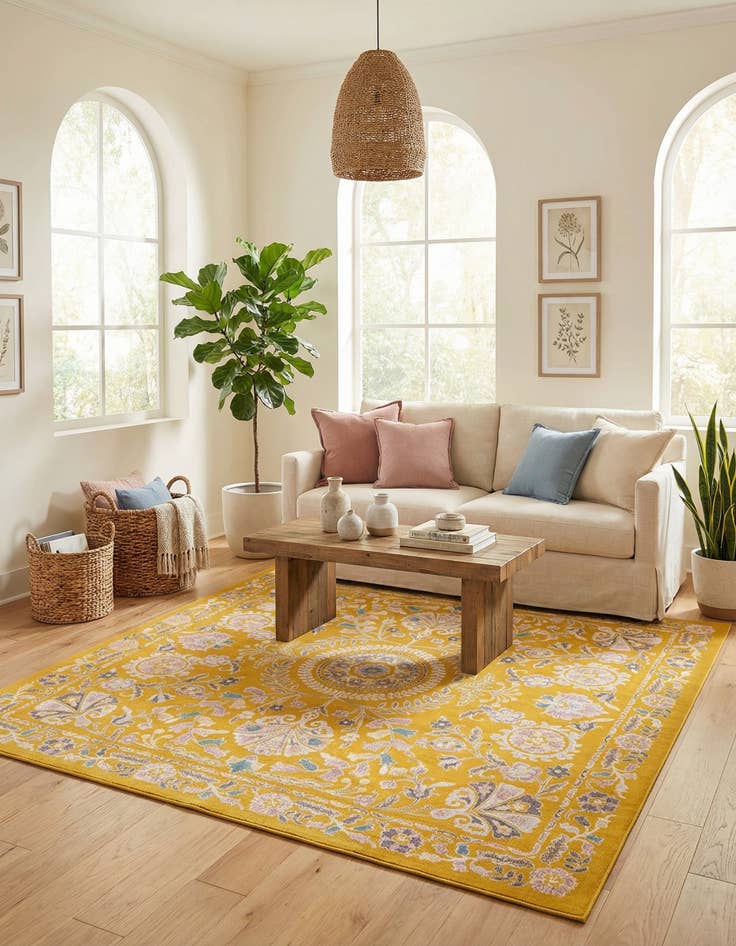 Detail image of 8' x 8' Blossom Square Rug