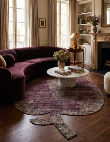 6' x 7' Hand Knotted Ultra Vintage Persian Wool Square Rug
