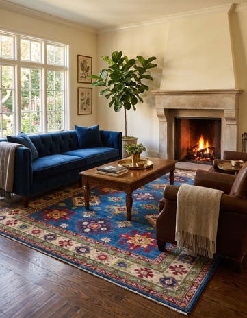 6' 7 x 10' Hand Knotted Kazak Rug