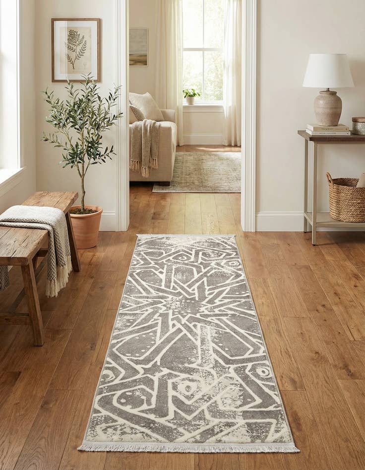 Detail image of 2' 2 x 6' Modern Classical Runner Rug