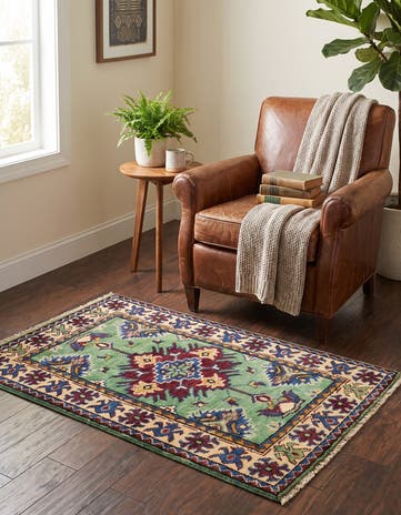 2' x 3' 1 Hand Knotted Kazak Rug