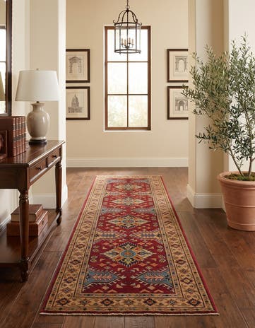 2' 10 x 9' 5 Hand Knotted Kazak Runner Rug
