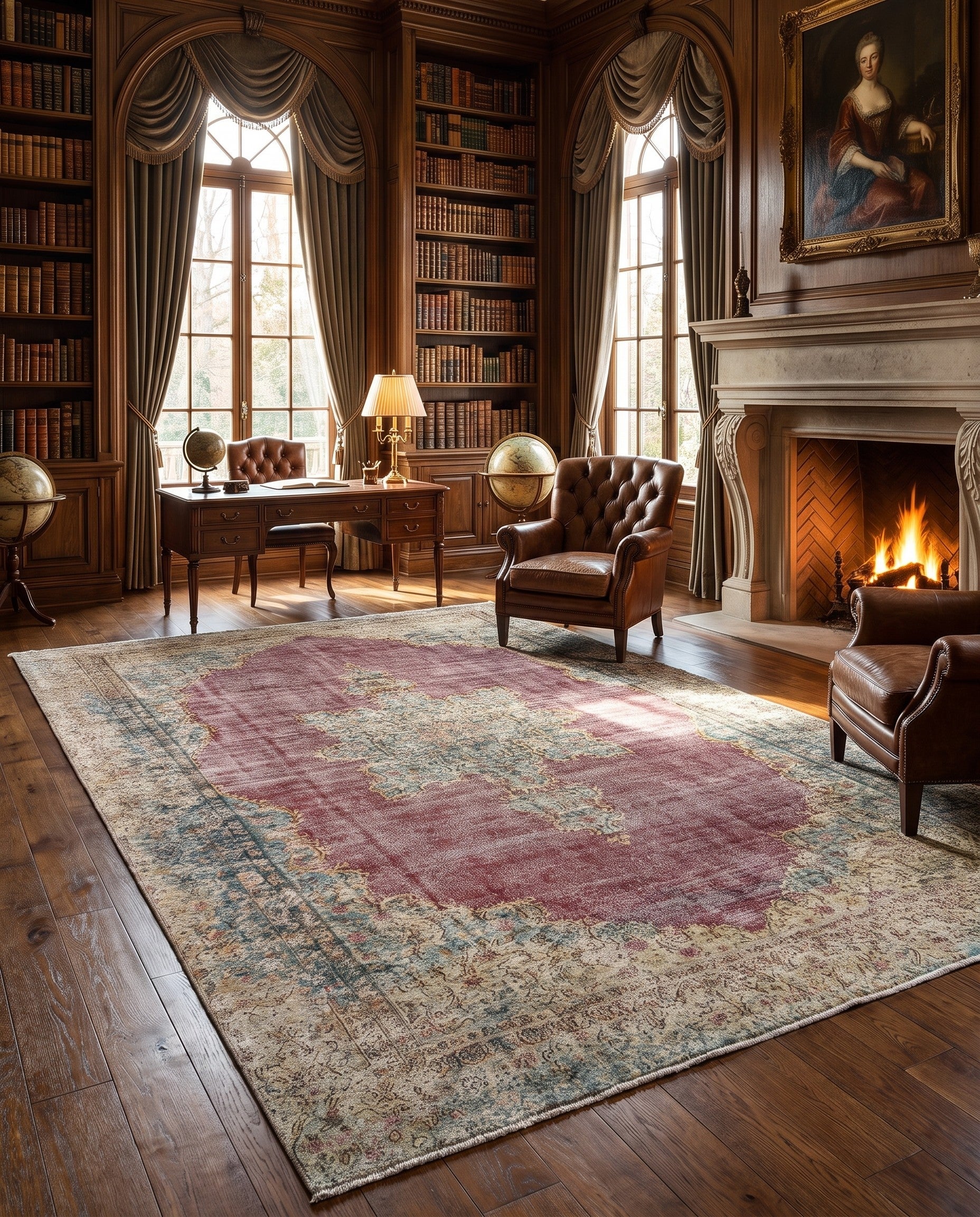 8' x 14' 10 Vintage Royal Wool Rug