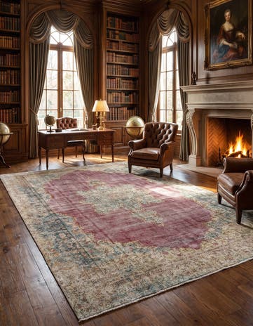 8' x 14' 10 Vintage Royal Wool Rug