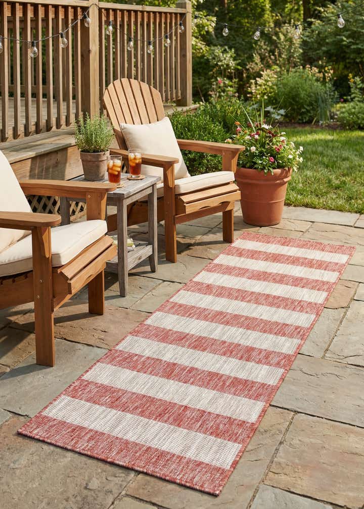2' x 6' Easy-Clean Ribbon Indoor / Outdoor Runner Rug