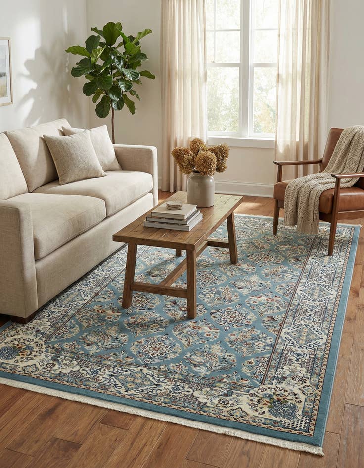 Detail image of 5' 3 x 8' Nain Design Rug