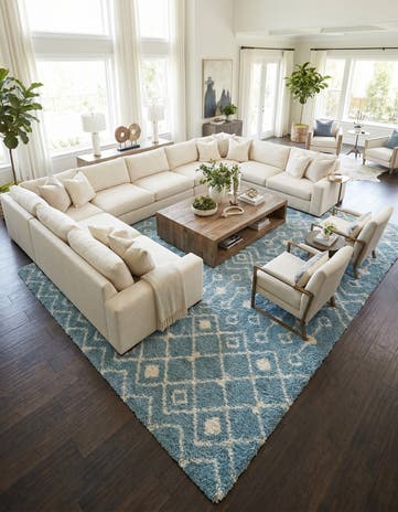 10' x 14' Moroccan Trellis Shag Rug