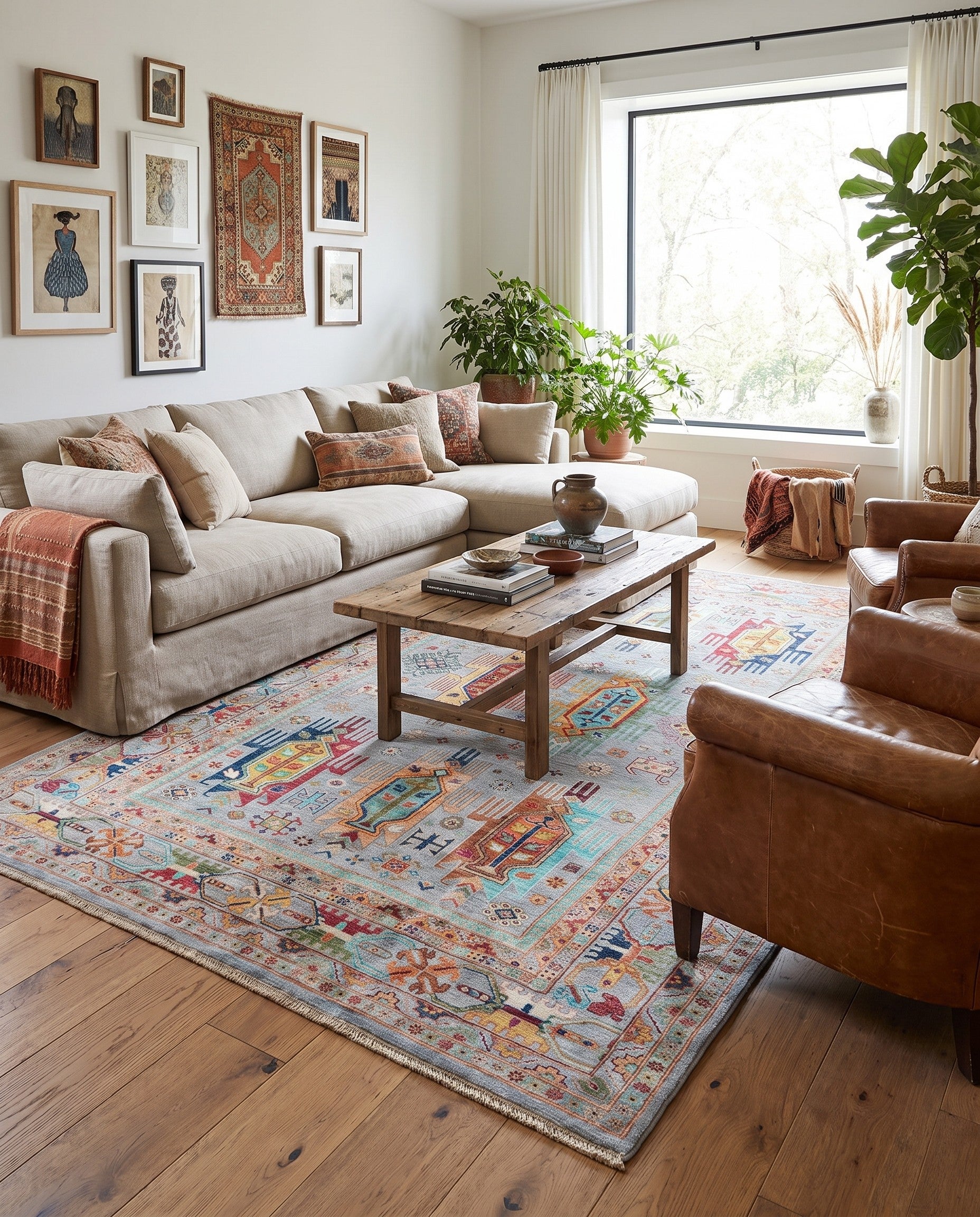 6' 9 x 9' 11 Hand Knotted Ariana Ziegler Rug
