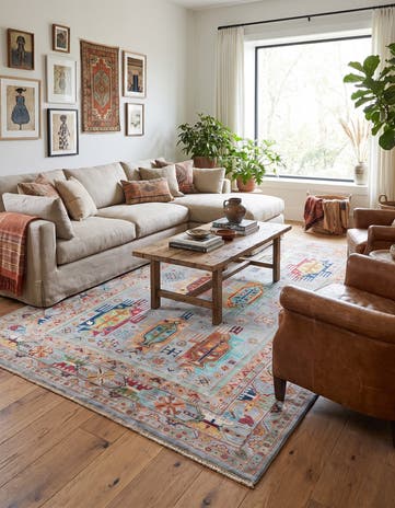 6' 9 x 9' 11 Hand Knotted Ariana Ziegler Rug