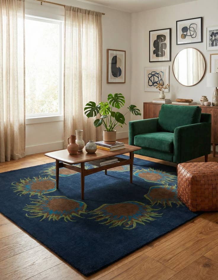 Detail image of 7' 7 x 7' 7 Luna Square Rug