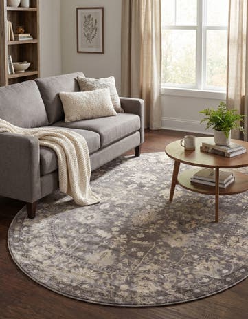 Gray Oregon Oval Rug