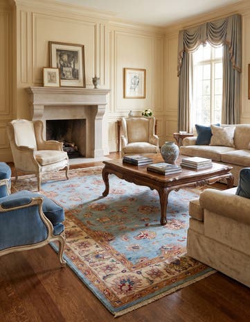 5' 9 x 8' 4 Hand Knotted Ziegler Rug