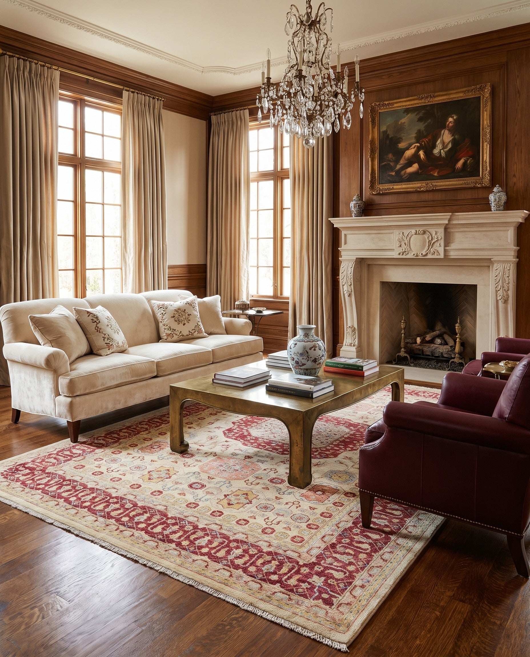 6' 9 x 10' 2 Hand Knotted Ziegler Rug