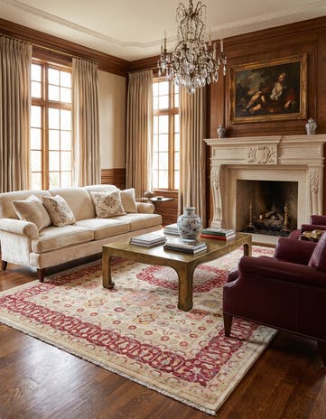 6' 9 x 10' 2 Hand Knotted Ziegler Rug