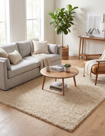 7' 10 x 7' 10 Soft Solid Shag Square Rug