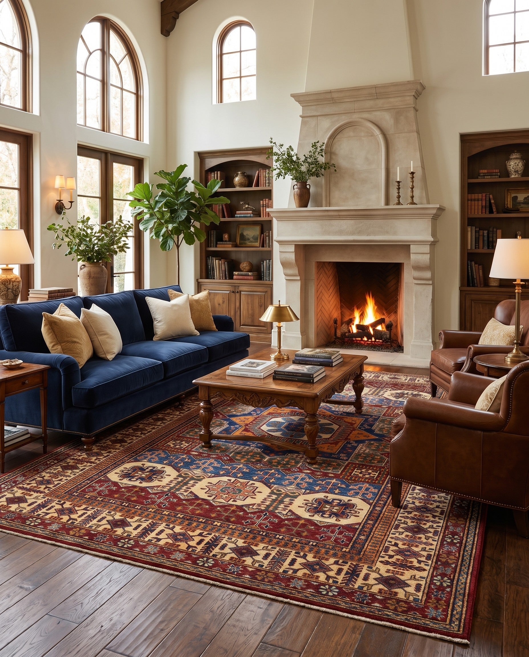 6' 6 x 9' Hand Knotted Mamluk Ziegler Rug