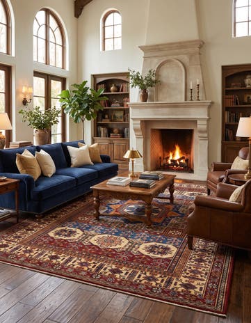 6' 6 x 9' Hand Knotted Mamluk Ziegler Rug