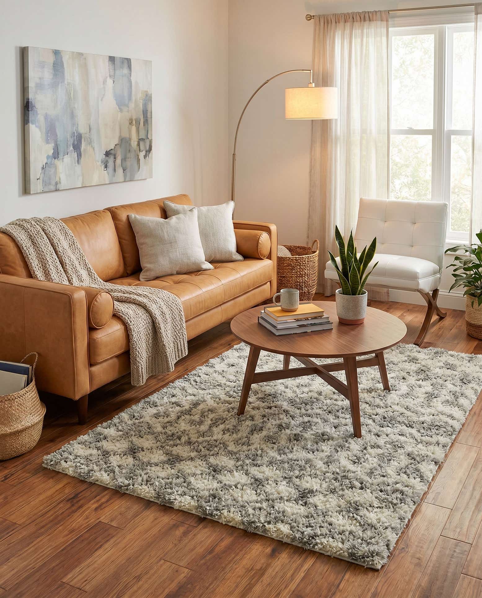 4' x 6' Moroccan Trellis Shag Rug