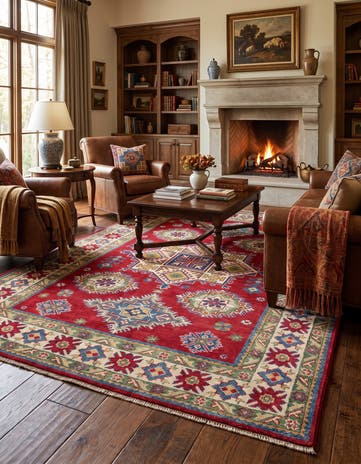 4' 11 x 6' 11 Hand Knotted Kazak Rug