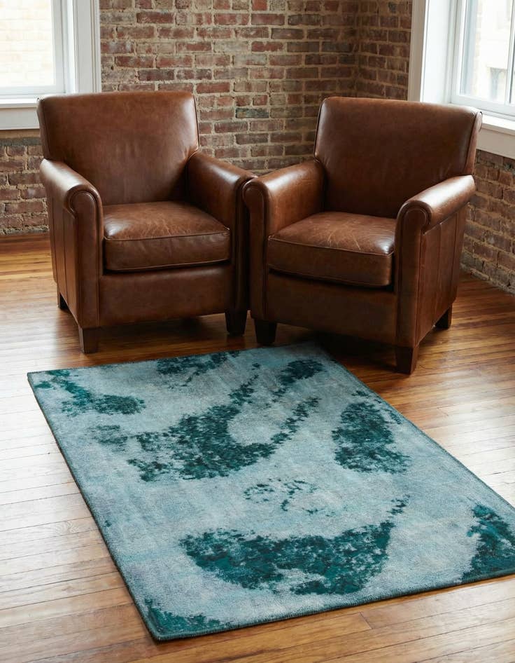 Detail image of 3' 6 x 4' 10 Hand Knotted Ultra Vintage Persian Wool Rug