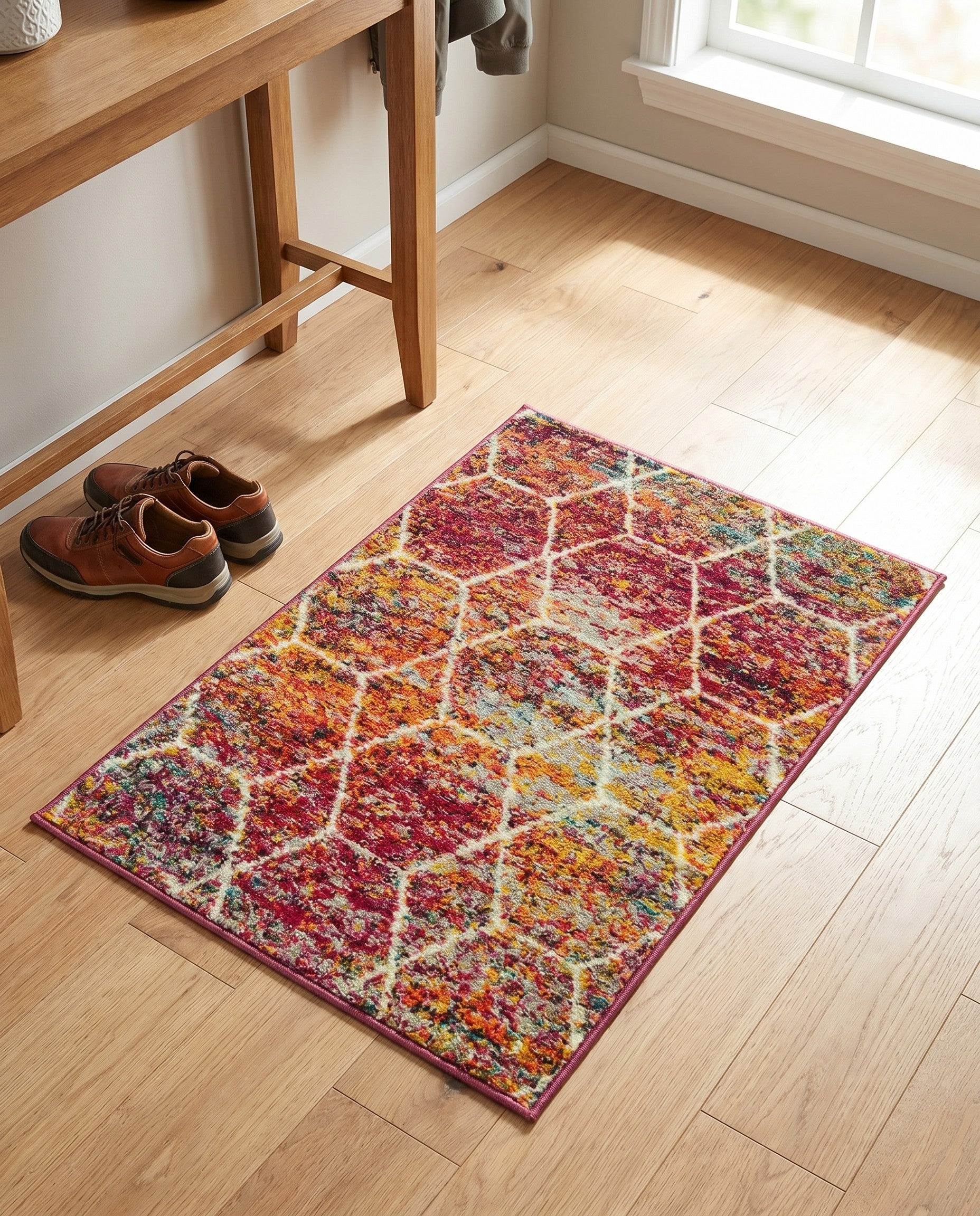 2' x 3' Lattice Frieze Rug