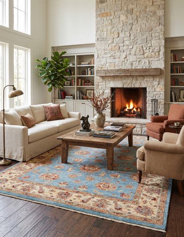 6' 8 x 10' 2 Hand Knotted Ziegler Rug