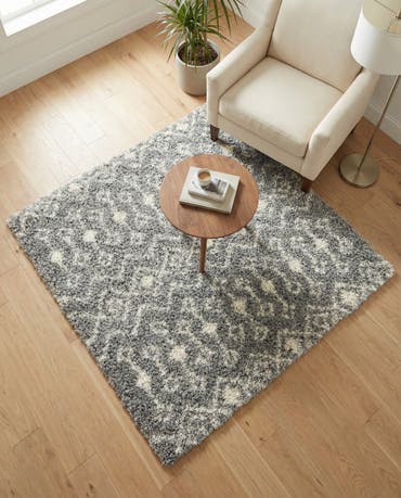  5' 3 x 5' 3 Moroccan Trellis Shag Square Rug