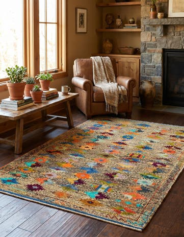 4' 4 x 6' 3 Hand Woven Balouch Wool Rug