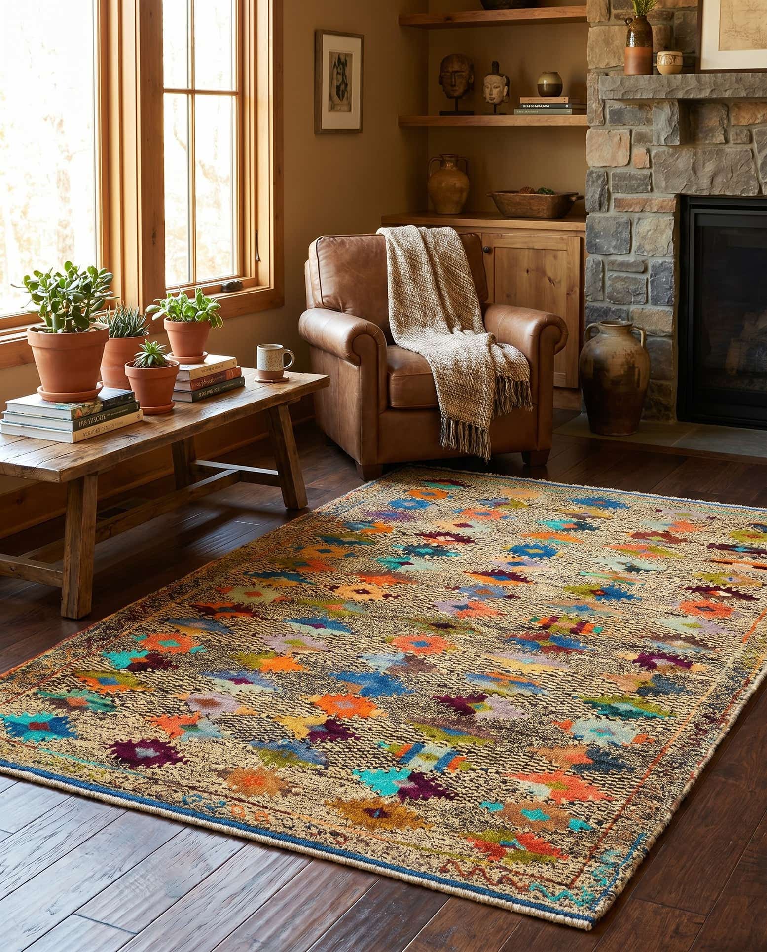4' 4 x 6' 3 Hand Woven Balouch Wool Rug