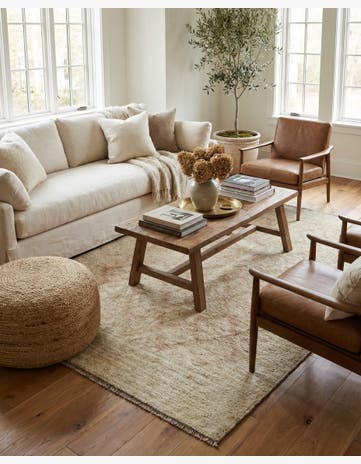 3' 11 x 5' 10 Hand Knotted Oushak Wool Rug