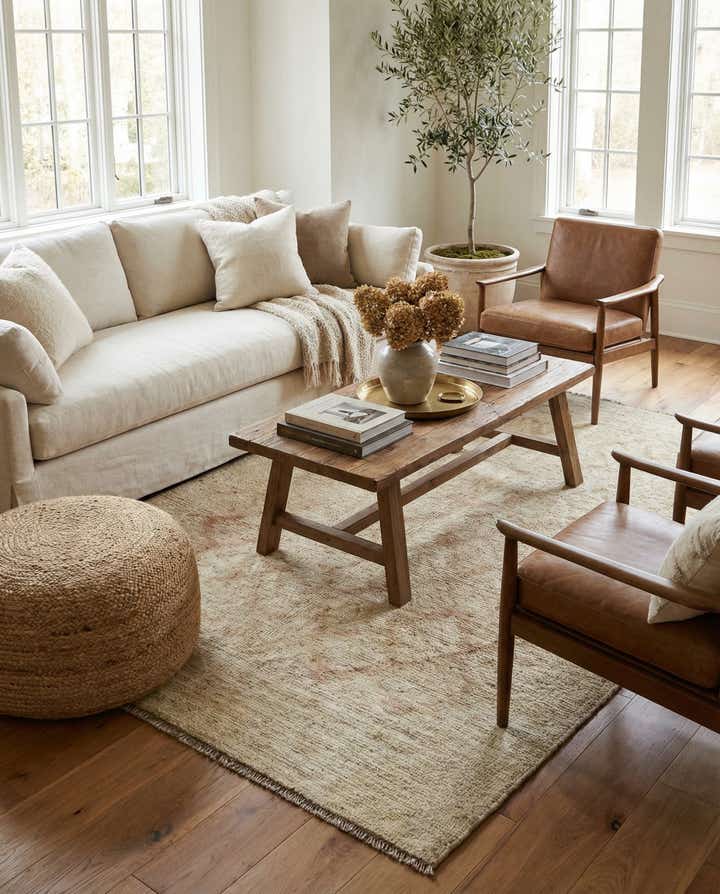 3' 11 x 5' 10 Hand Knotted Oushak Wool Rug