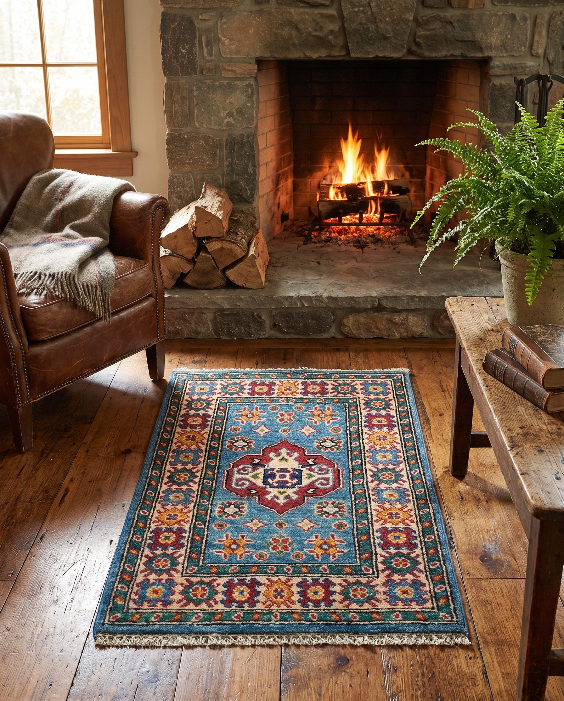1' 10 x 2' 10 Hand Knotted Kazak Rug