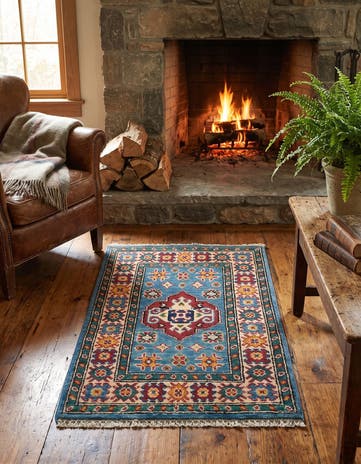 1' 10 x 2' 10 Hand Knotted Kazak Rug