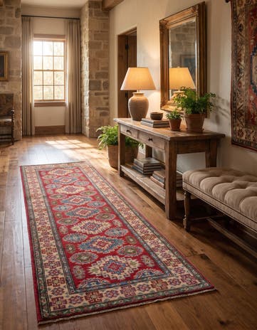 2' 8 x 9' 10 Hand Knotted Kazak Runner Rug