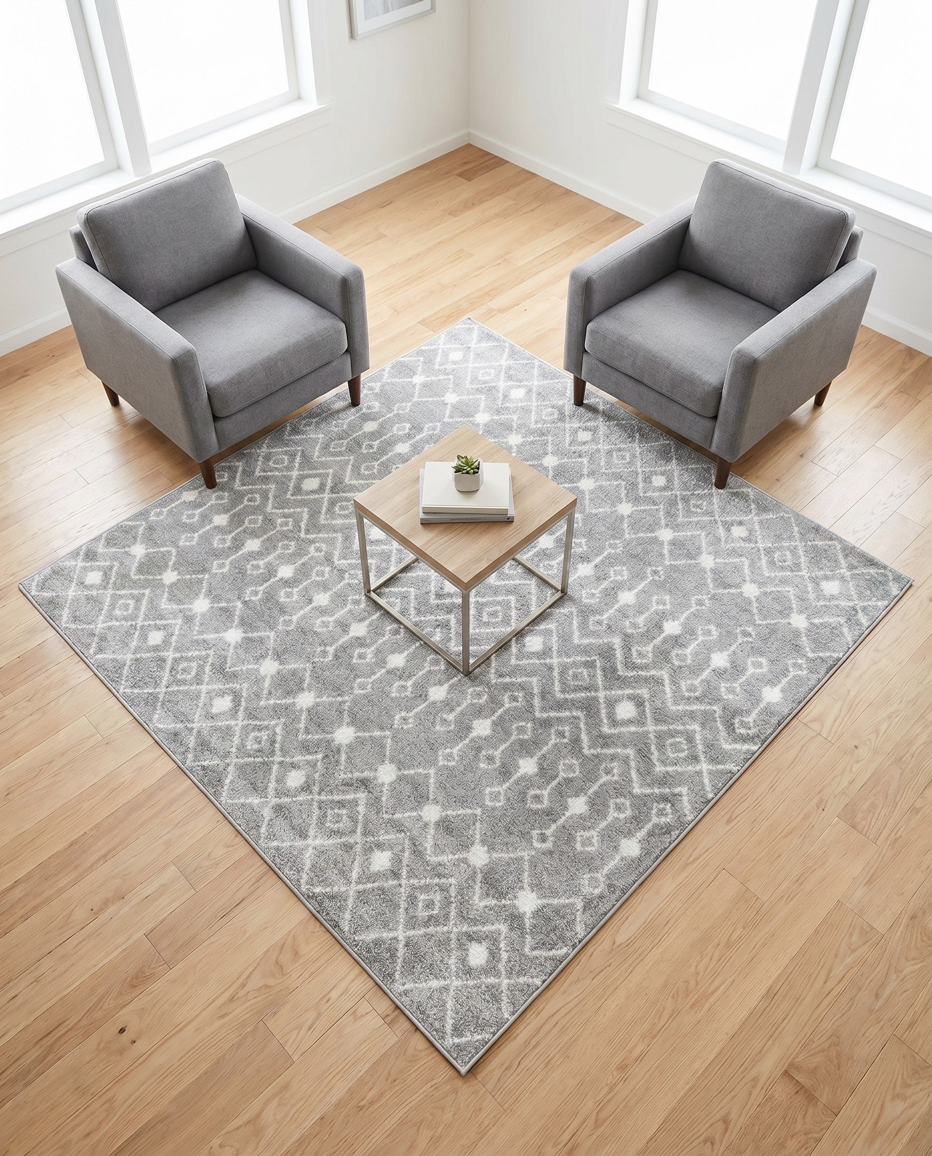 6' x 6' Moroccan Trellis Square Rug