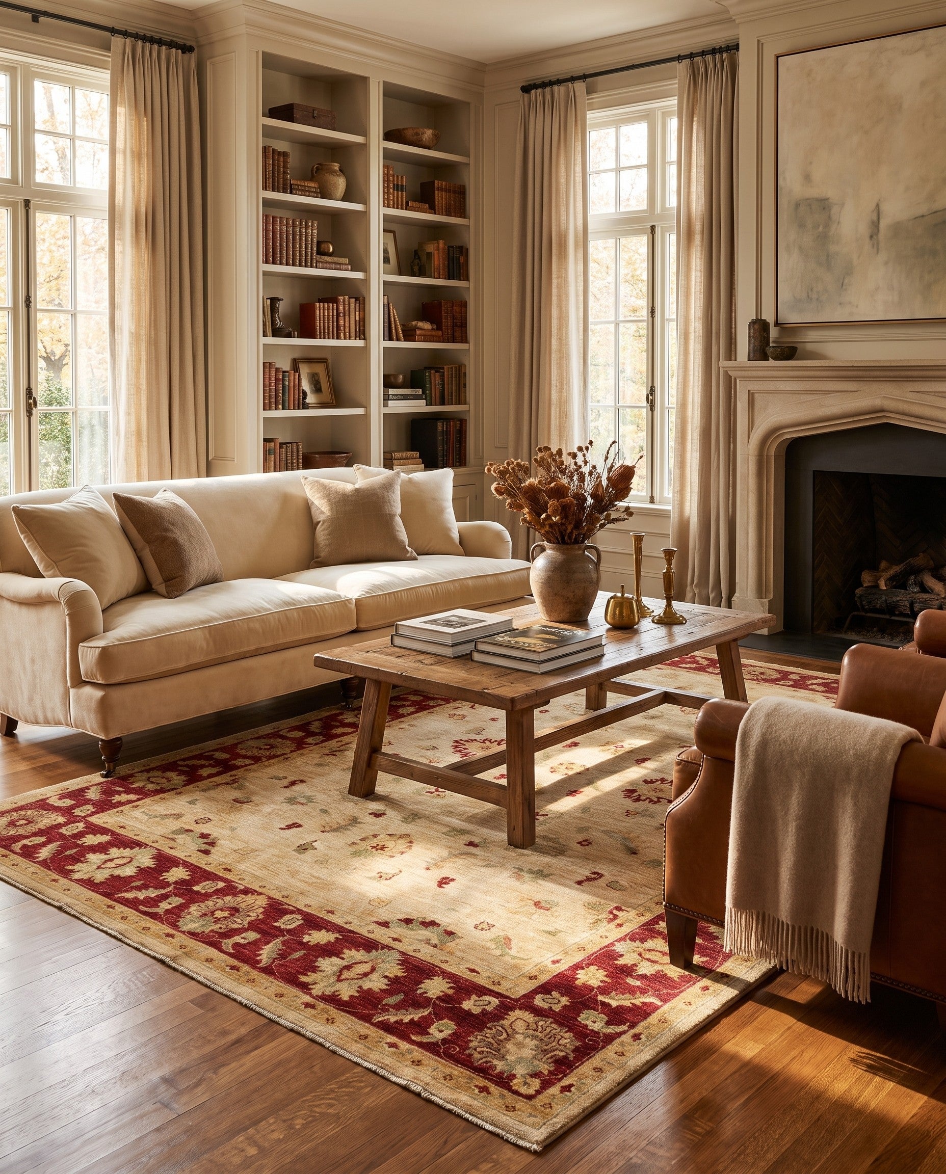 6' 7 x 9' 10 Hand Knotted Ziegler Rug
