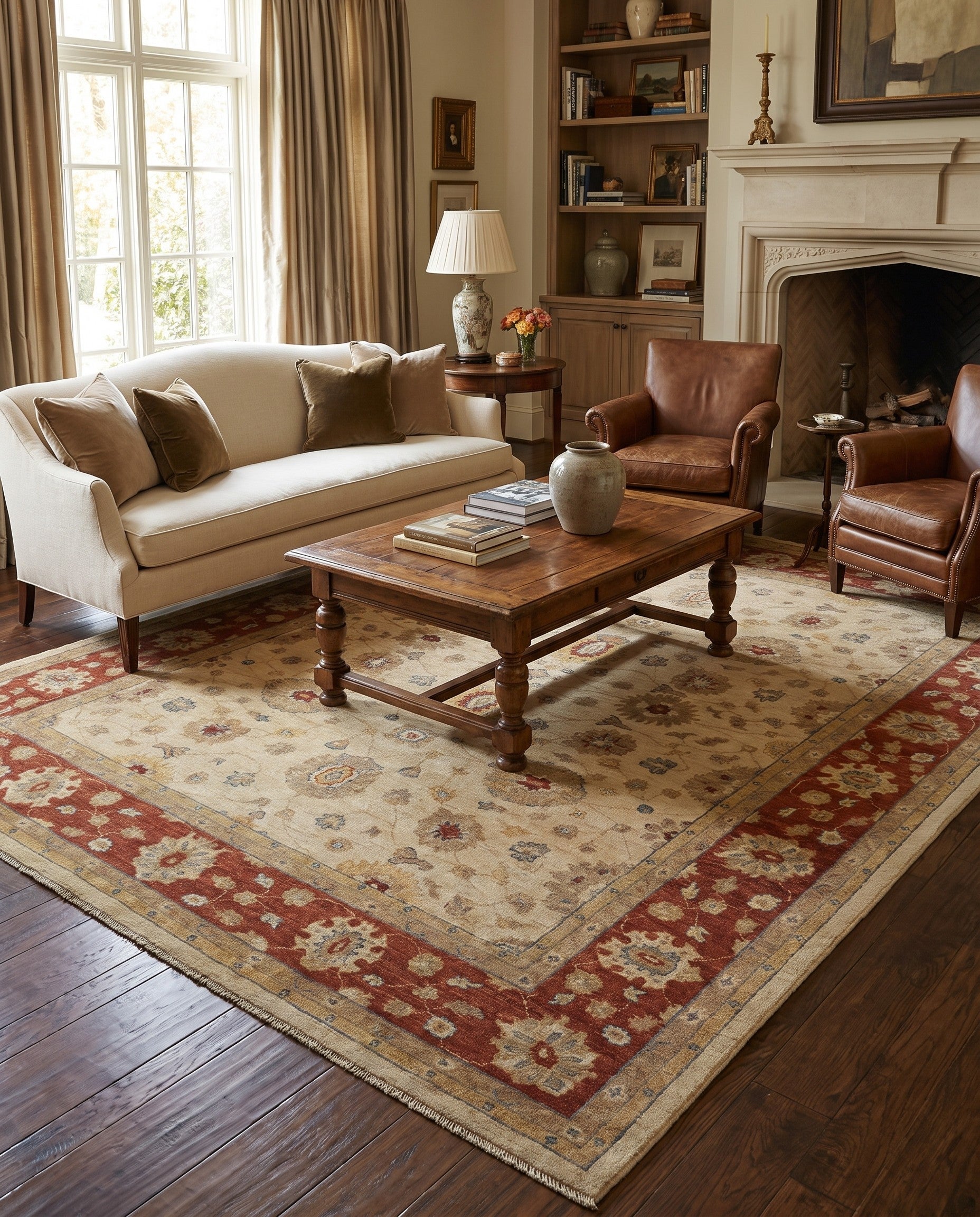 8' 1 x 10' 4 Hand Knotted Ziegler Rug