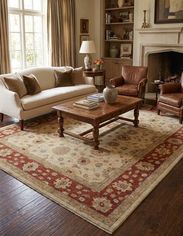 8' 1 x 10' 4 Hand Knotted Ziegler Rug