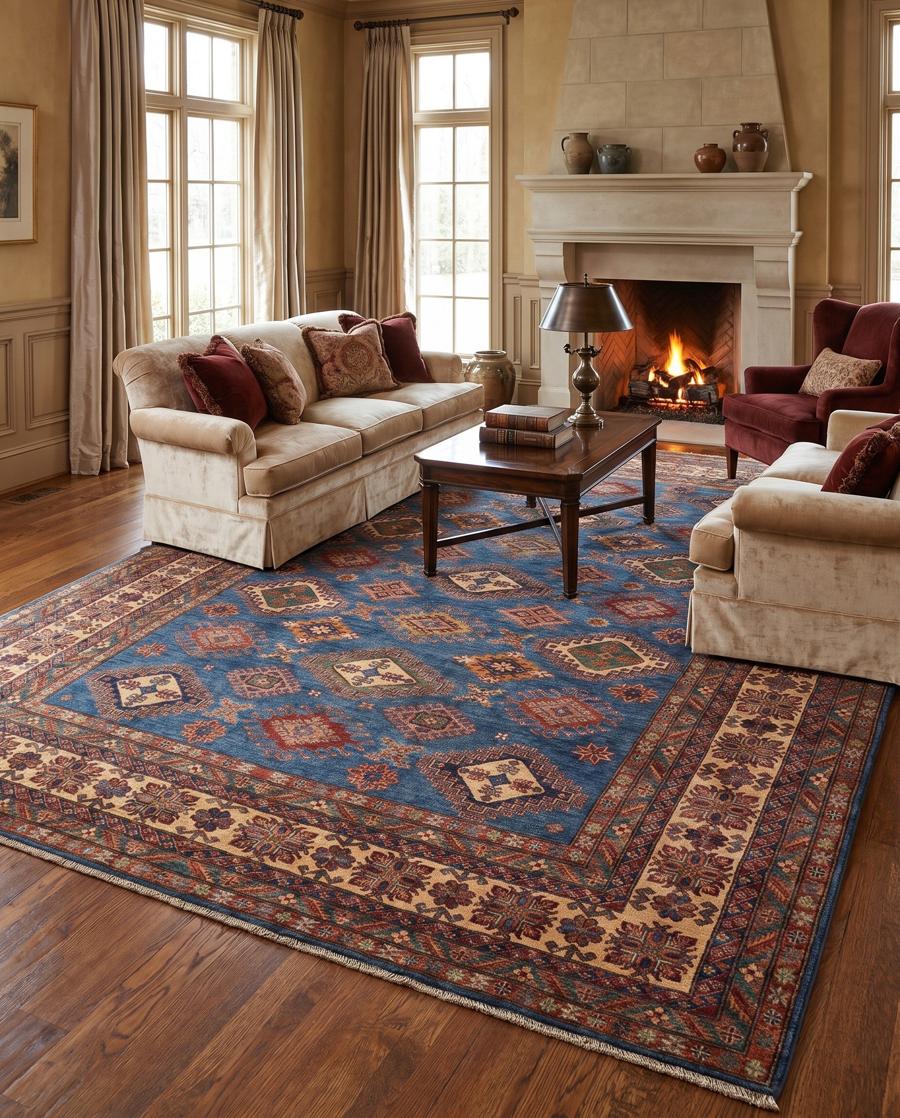 8' 11 x 11' 5 Hand Knotted Kazak Rug
