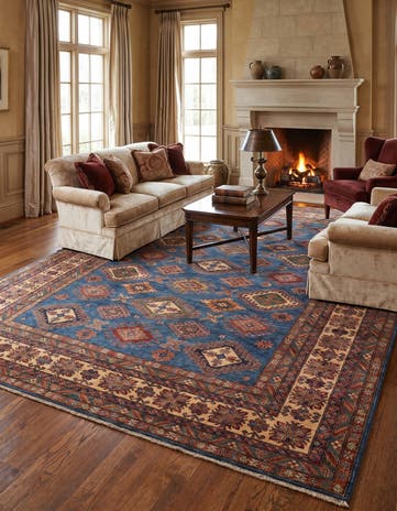 8' 11 x 11' 5 Hand Knotted Kazak Rug
