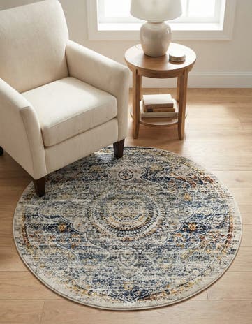 Gray Budapest Round Rug